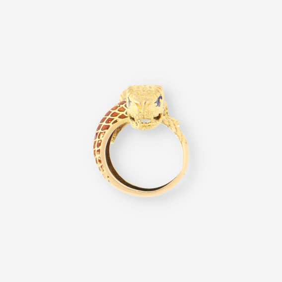 Anillo oro serpiente