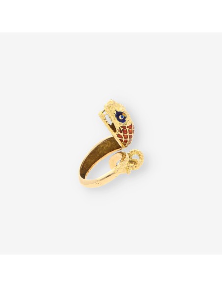 Anillo oro serpiente