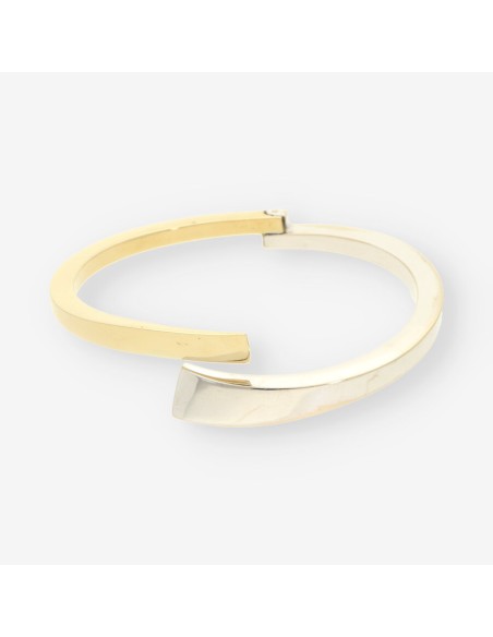 Esclava oro blanco y oro amarillo