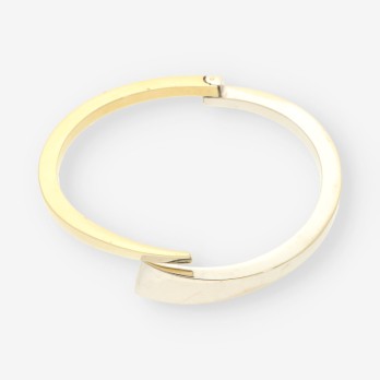 Esclava oro blanco y oro amarillo 2