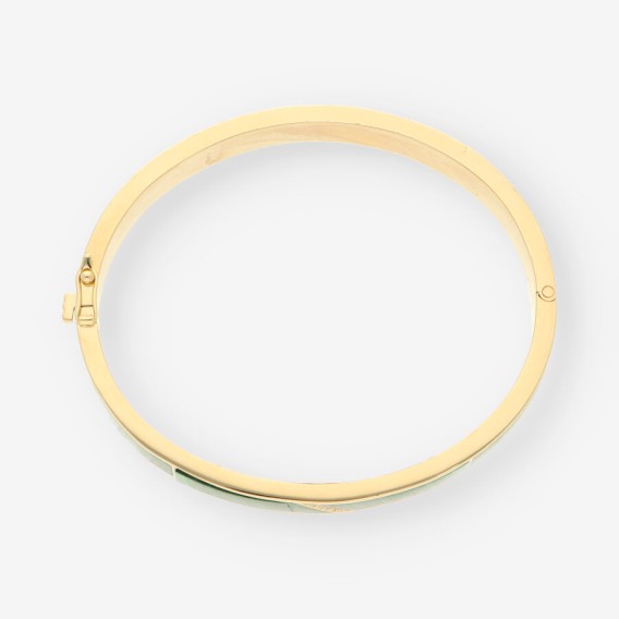 Esclava oro malaquita y brillantes