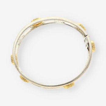 Esclava oro blanco y oro amarillo 2