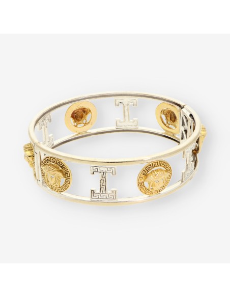 Esclava oro blanco y oro amarillo