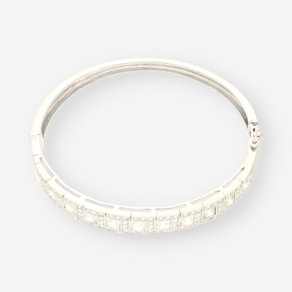 Esclava oro blanco y circonitas