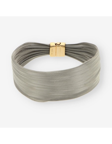 Pulsera acero y oro TOUS