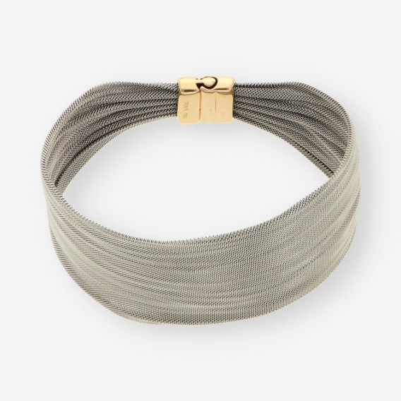 Pulsera acero y oro TOUS