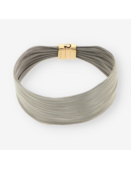 Pulsera acero y oro TOUS