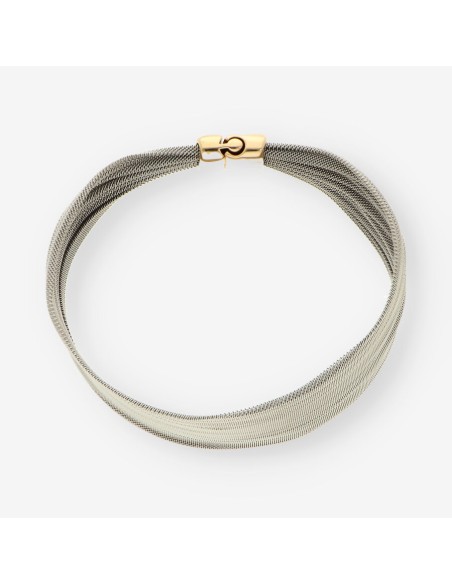 Pulsera acero y oro TOUS