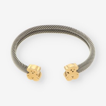 Pulsera acero y oro oso TOUS 2