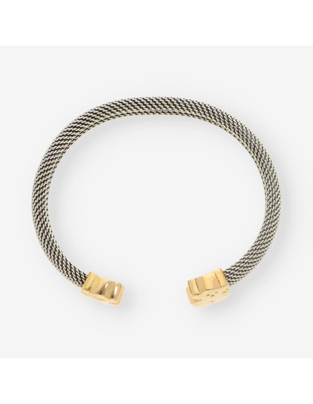 Pulsera acero y oro oso TOUS