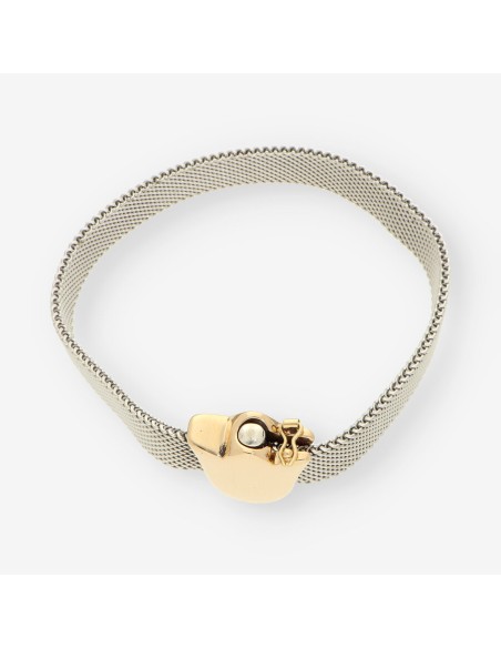 Pulsera acero y oro tulipÃ¡n TOUS