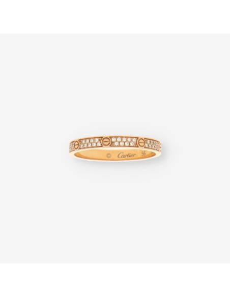 Anillo oro rosa y pave bri Love CARTIER