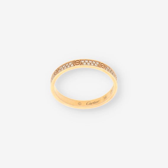 Anillo oro rosa y pave bri Love CARTIER