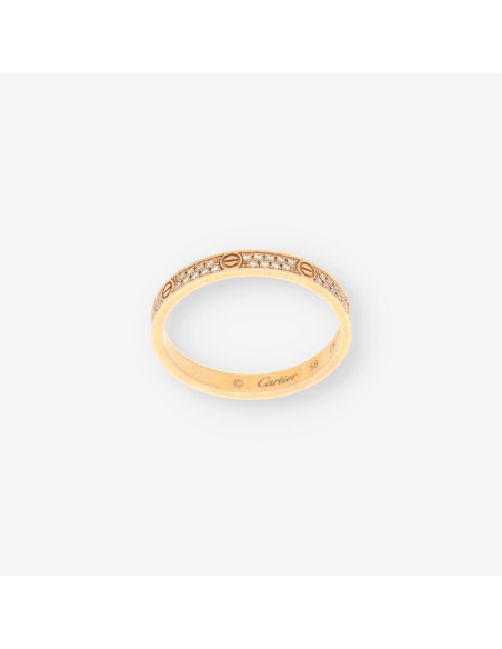 Anillo oro rosa y pave bri Love CARTIER
