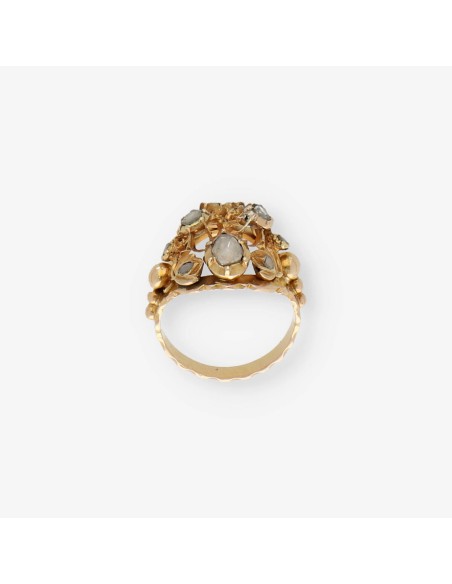 Anillo vintage en oro 18kt con Diamantes