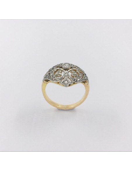 Anillo aÃ±os 20 en oro y diamantes