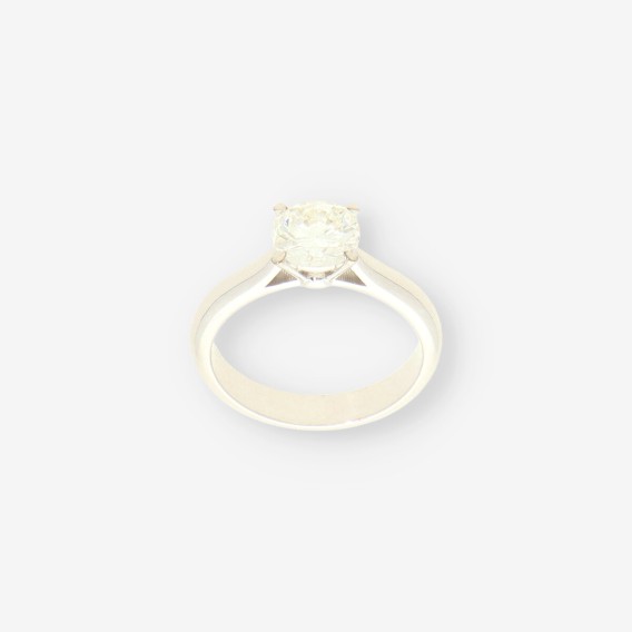 Anillo oro blanco y bri aprox. 1,15 Qt.