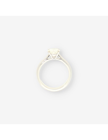 Anillo oro blanco y bri aprox. 1,15 Qt.