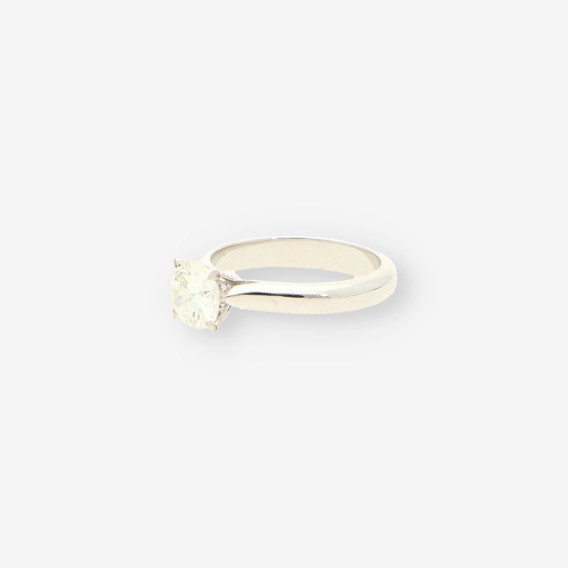 Anillo oro blanco y bri aprox. 1,15 Qt.