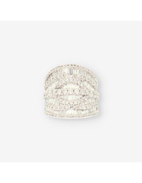 Anillo oro blanco y brillantes