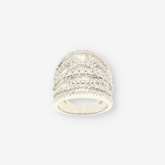 Anillo oro blanco y brillantes