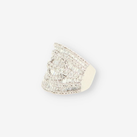 Anillo oro blanco y brillantes