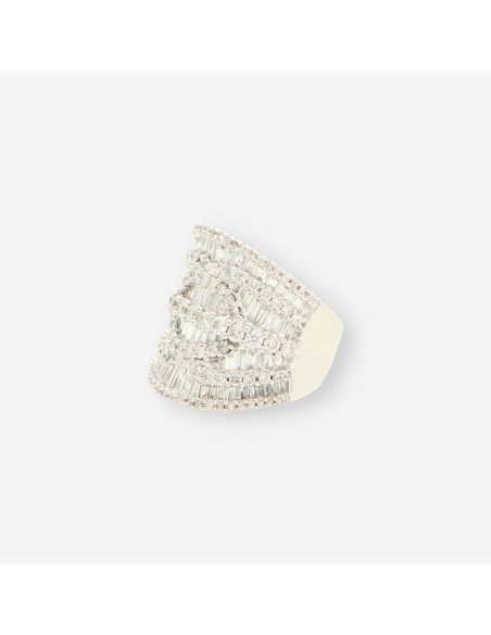 Anillo oro blanco y brillantes