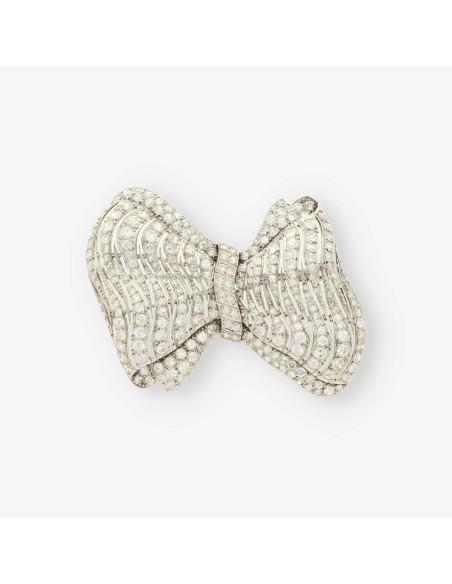 Broche oro blanco y brillantes
