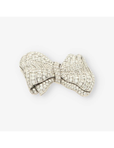 Broche oro blanco y brillantes
