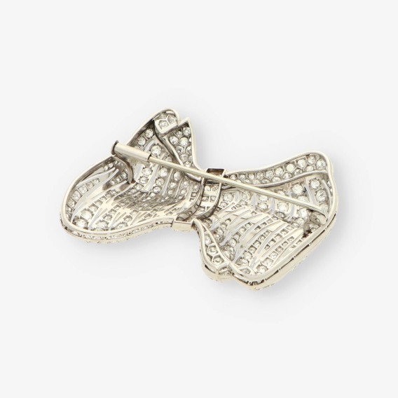 Broche oro blanco y brillantes