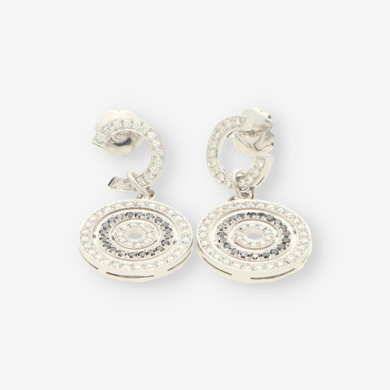 Pendientes oro bl. bri negro y bri 