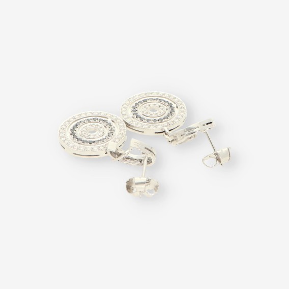 Pendientes oro bl. bri negro y bri 