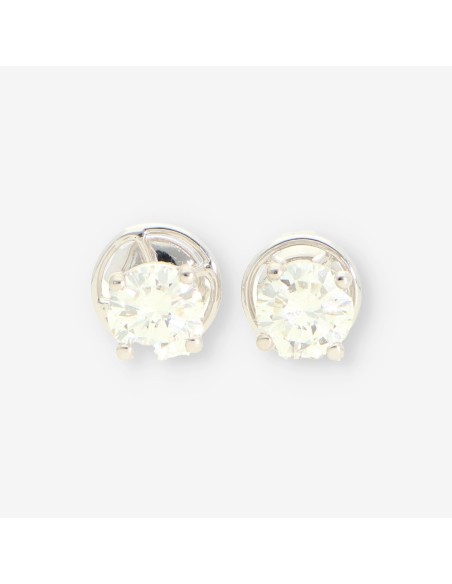 Pendientes oro bl. y bri aprox. 2,60 Qt.