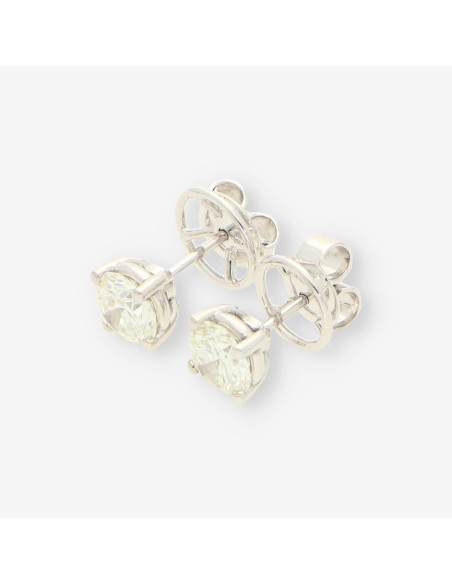 Pendientes oro bl. y bri aprox. 2,60 Qt.