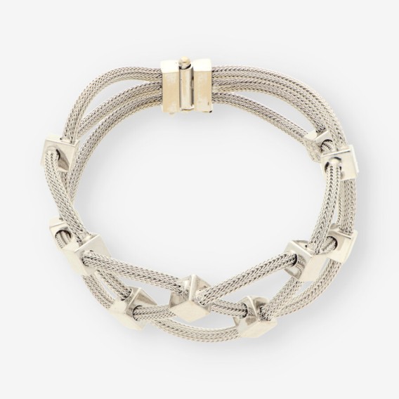 Pulsera oro blanco y brillantes