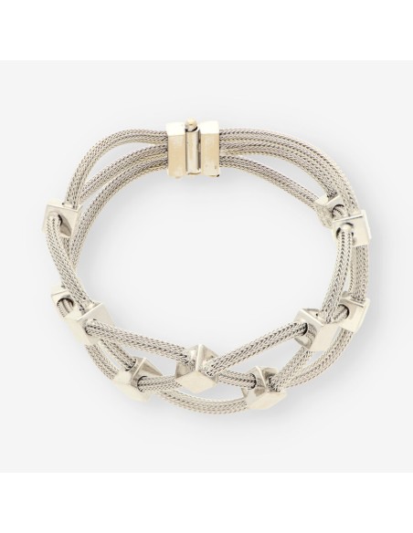 Pulsera oro blanco y brillantes