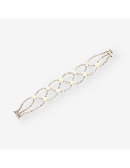 Pulsera oro blanco y brillantes