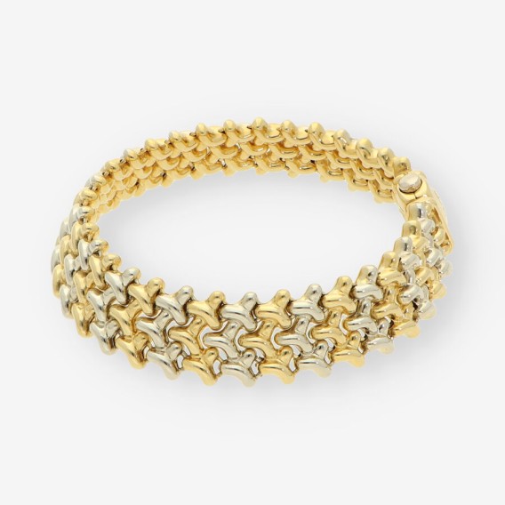 Pulsera oro blanco y amarillo CHIMENTO