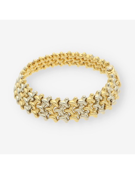 Pulsera oro blanco y amarillo CHIMENTO