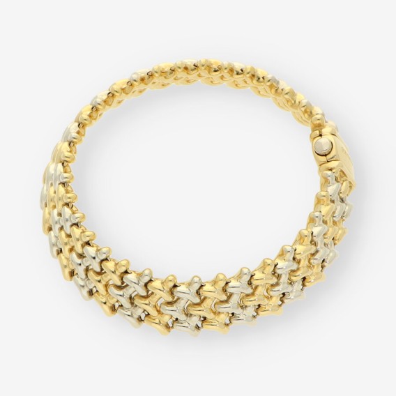 Pulsera oro blanco y amarillo CHIMENTO