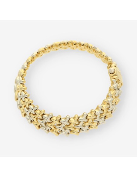 Pulsera oro blanco y amarillo CHIMENTO