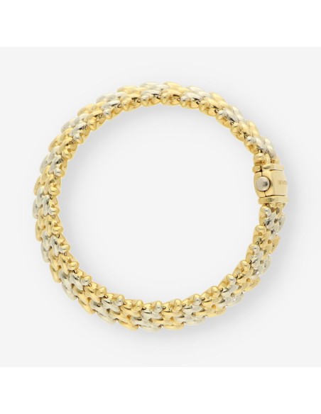 Pulsera oro blanco y amarillo CHIMENTO