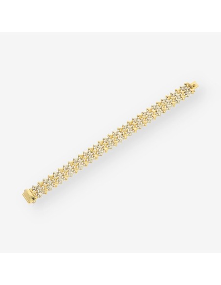 Pulsera oro blanco y amarillo CHIMENTO