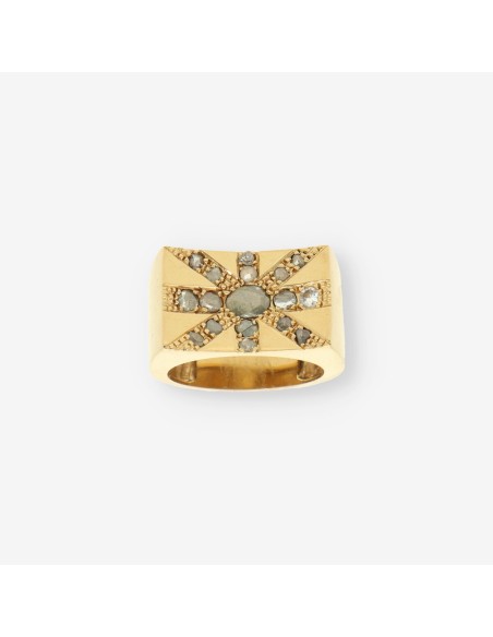 Anillo oro diamantes