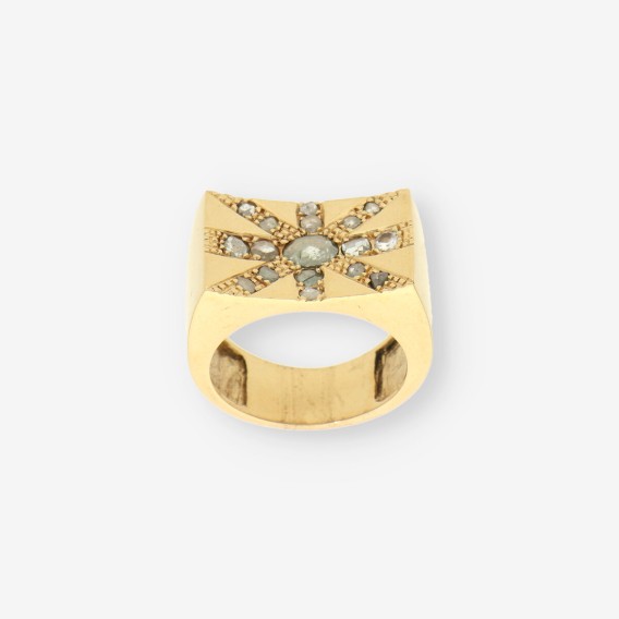 Anillo oro diamantes