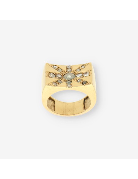 Anillo oro diamantes