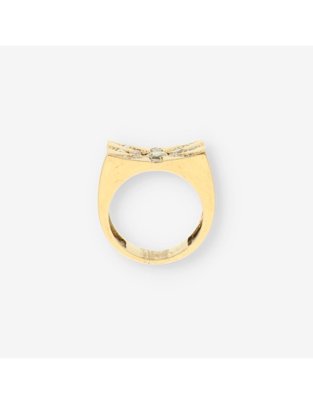 Anillo oro diamantes