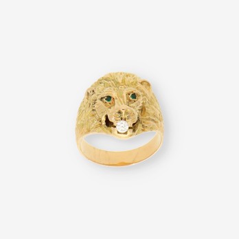 Anillo oro leÃ³n 2