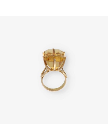 Anillo de oro 18kt con topacio