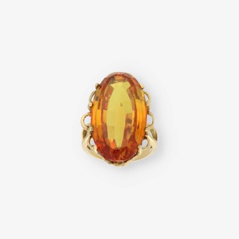 Anillo de oro 18kt con topacio 2